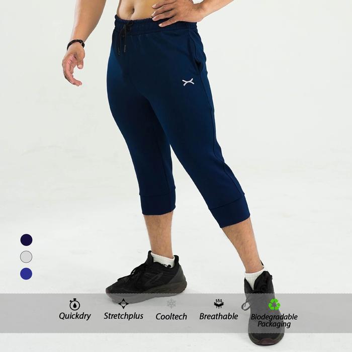 Flexzone Celana Jogger 3/4 FCS-033 Lari Gym Jogging Pendek
