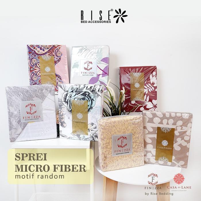 Sprei Microfiber Motif Random Ukuran Single 100x200 dan Super Single 120x200 Tinggi 35 cm - 100x200x