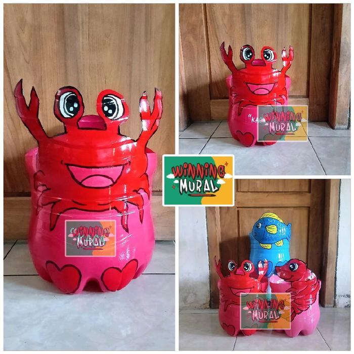 Pot Galon Le mineral/ Pot Bunga / Prakarya Pot botol bekas / pot botol plastik / Pot Hias Lucu ,