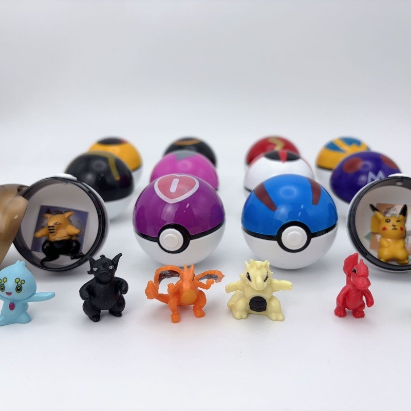 Pokemon Surprise Blind Box Magic Pokemon Ball, Blind Box Mini Ball Toy, Anime Pikachu PokemonPVC