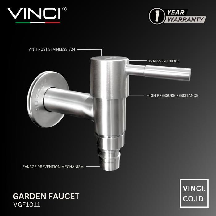 VINCI Keran Air Taman Selang Engkol Mesin Cuci Kran Tembok Stainless