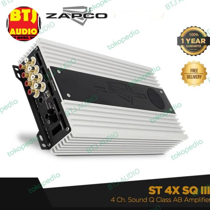 Ready POWER AMPLIFIER MOBIL 4CH ZAPCO ST-4X SQ III - GARANSI RESMI