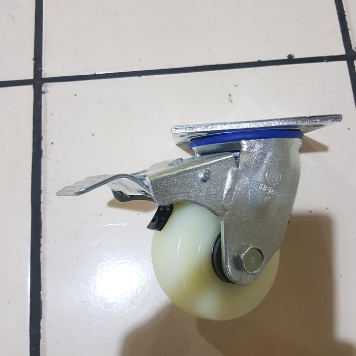 Roda Troli Nilon Taiwan 4 inch ( Hidup+Rem )