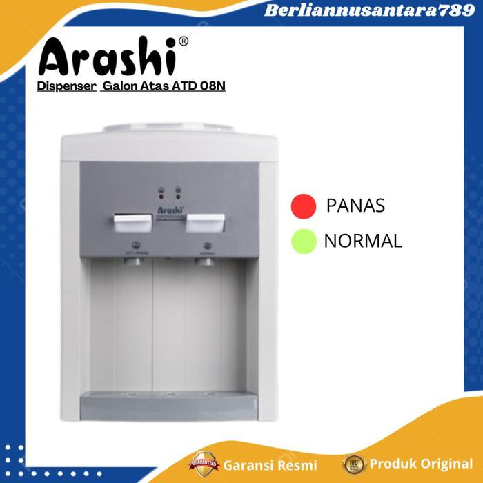 kitamani200 READY ARASHI Dispenser Meja Air Galon Atas ATD 08N Normal Hot Warna Dark Gray - GARANSI