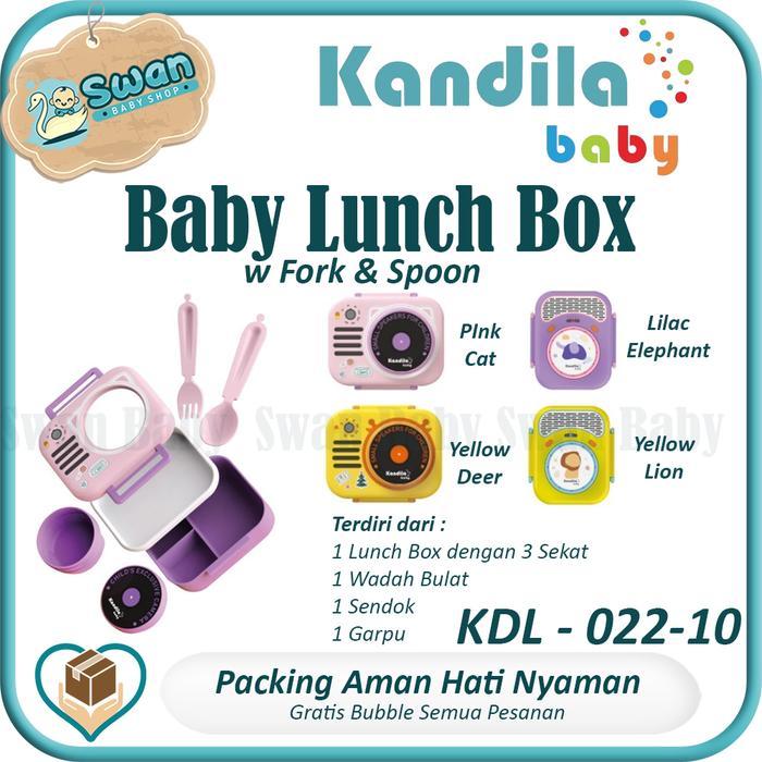 Kandila Baby Lunch Box With Fork & Spoon 680ml KDL 022-10 / Kotak Makan Anak