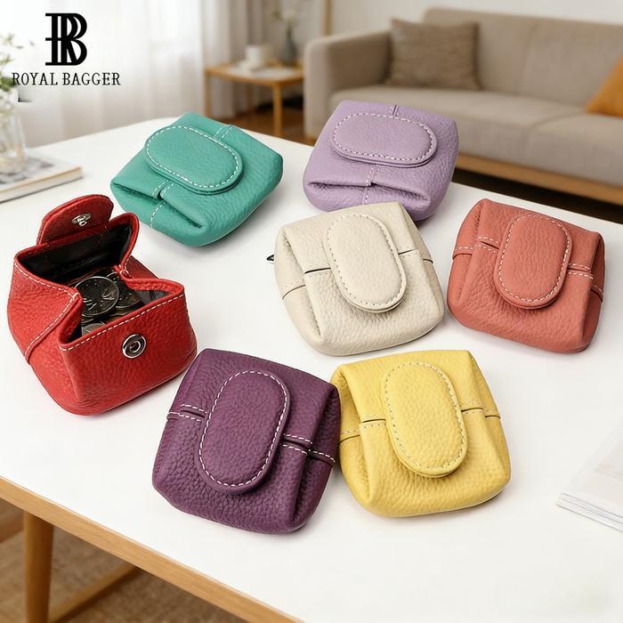 Elizabeth - Royal Bagger Dompet Koin Motif Lychee Mini, Tas Penyimpanan Kunci & Earphone Dengan