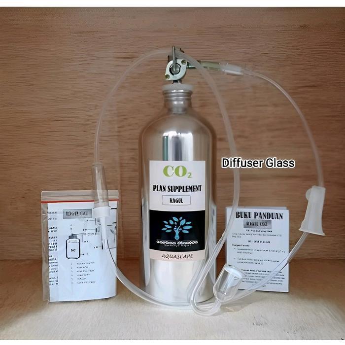 Co2 Ragul Diy aquascape Tabung Co2 ragul aquarium paket lengkap tinggal pakai aman hemat fullset