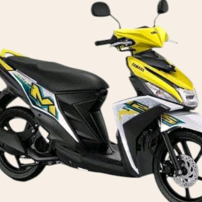 Stiker Striping Motor Yamaha Mio M3 125 2023 Putih Kuning Full Body - Motorcycle