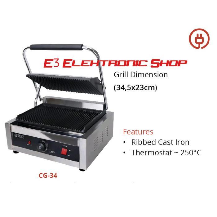 Premium Getra Electric Contact Grill Cg-34 Griller Listrik Cg 34 Pemanggang Original