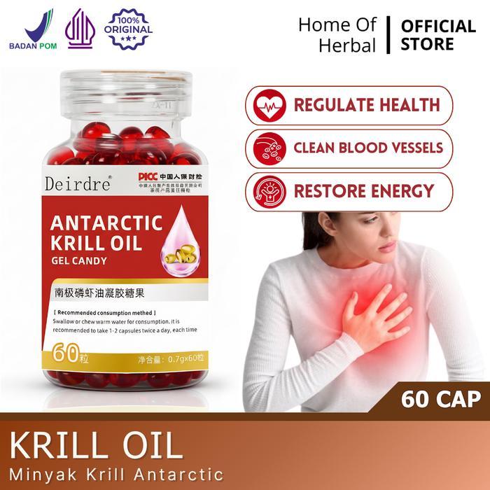 Deidre Minyak Krill Antartika 60Kapsul Astaxanthin Kapsul Astaxanthin untuk Peningkatan