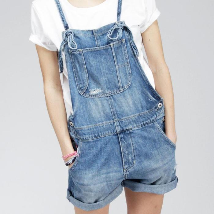 Ninety Degrees Short Overall A01 Series Light Blue 41A01D3LL - S