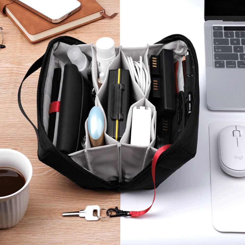 Electronic Organizer Travel Case Water Resistant Portable Tech Pouch Travel Cable Organizer Pouch