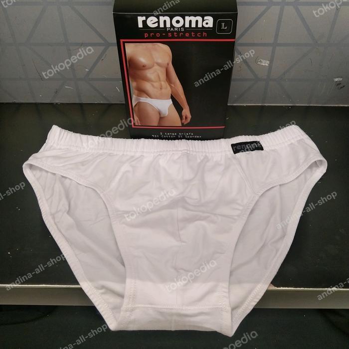 NEW RENOMA underwear pria bahan cotton 1 pack isi 5pcs,PUTIH