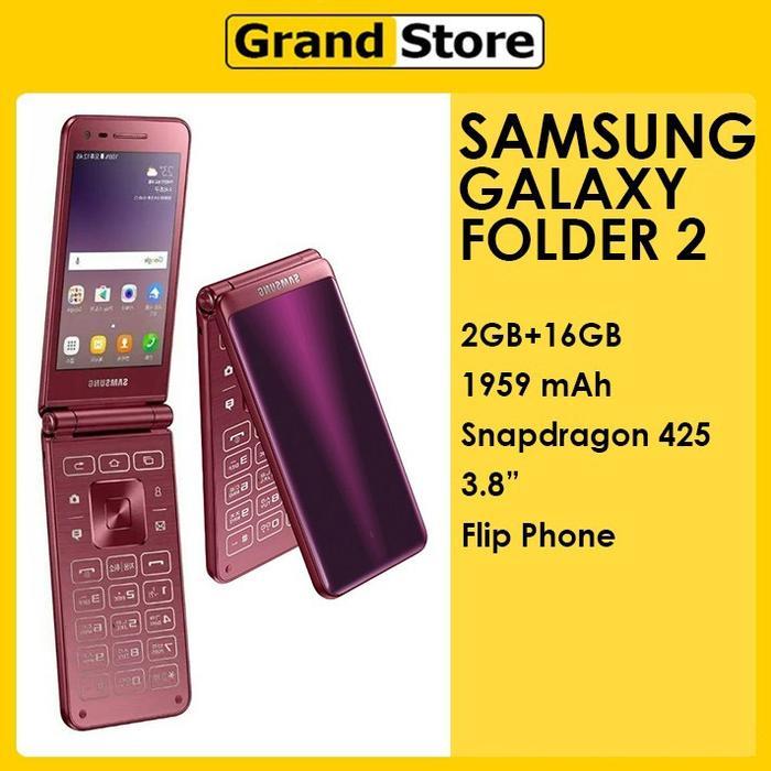 Promo Samsung Galaxy Folder 2 G1650 Hp Samsung Lipat Flip Android Keypad Gsi Terlaris