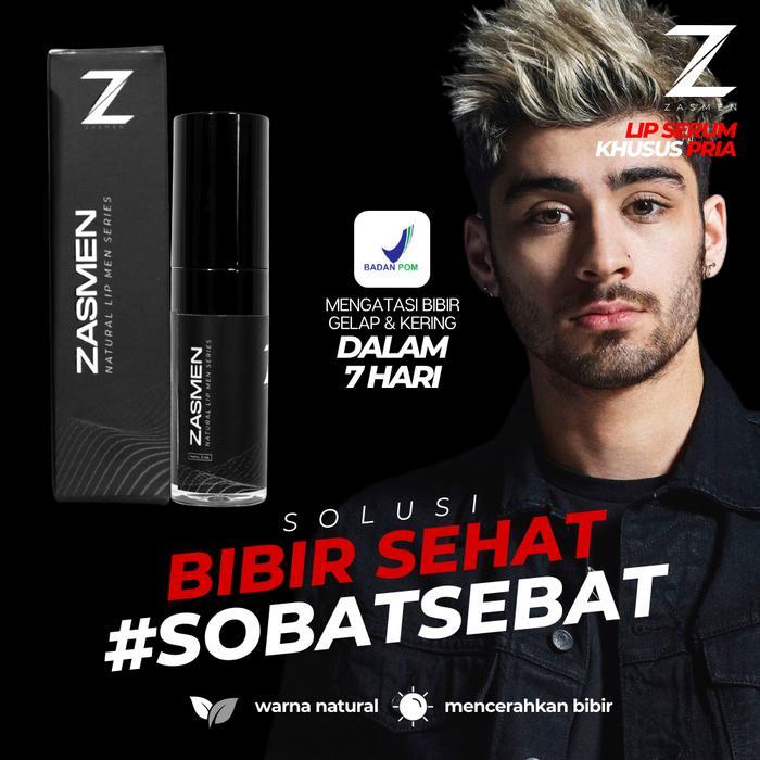 ZASMEN Men Lip Serum Bibir Pria 2ml - Melembabkan dan Mencerahkan Bibir Gelap, Kering, dan Pecah-pec