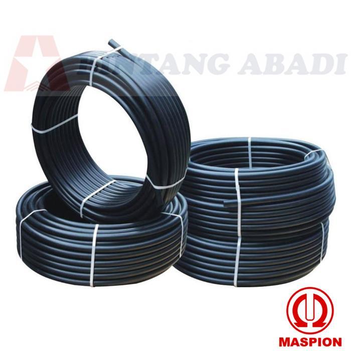 Maspion Pipa HDPE HItam 3/4" (25 mm) Rol 250 Meter Selang Irigasi PE