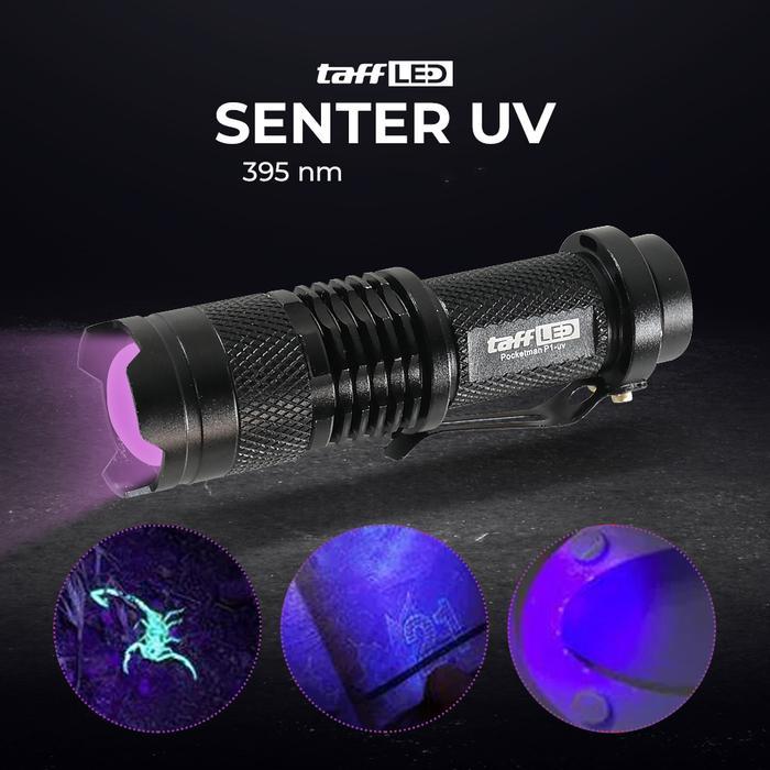 Senter LED Ultraiolet Waterproof Pocketman Ultraviolet senter led UV