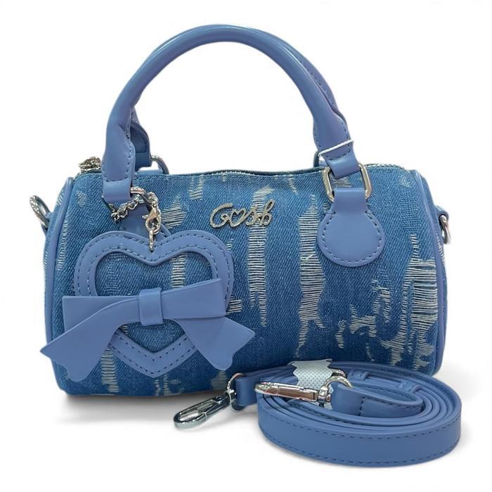 Gosh Amarylis 597 Tas Handbag Wanita Bahan Tekstil Warna Blue Jeans dengan Tali Panjang Handbag - Bl