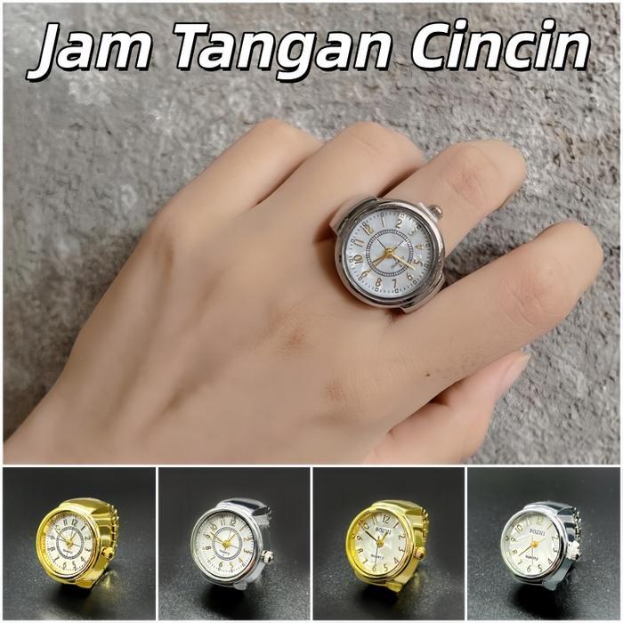 JAM TANGAN BERGAYA CINCIN JAM TANGAN CINCIN DIGITAL EMAS JAM TANGAN RETRO CINCIN MINI CINCIN PRIA