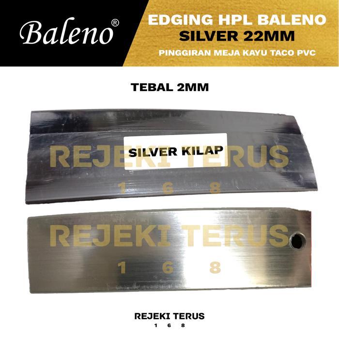 Edging HPL Silver - Pinggiran Meja Kayu Taco PVC - 22mm