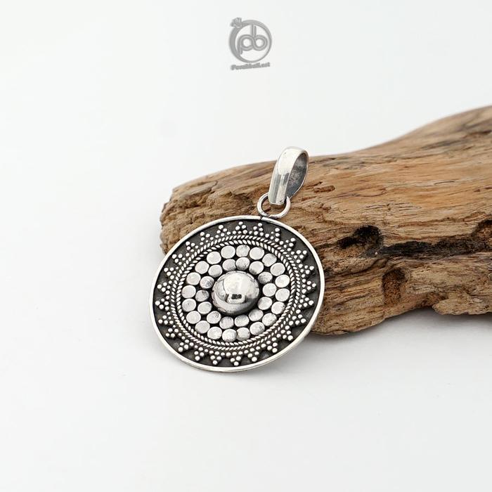 Liontin Wanita Perak 925 Motif Gong Bali