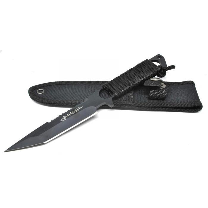 Credifox - Pisau Tactical Survival Outdoor Knife Fixed Blade Full Tang + Pouch