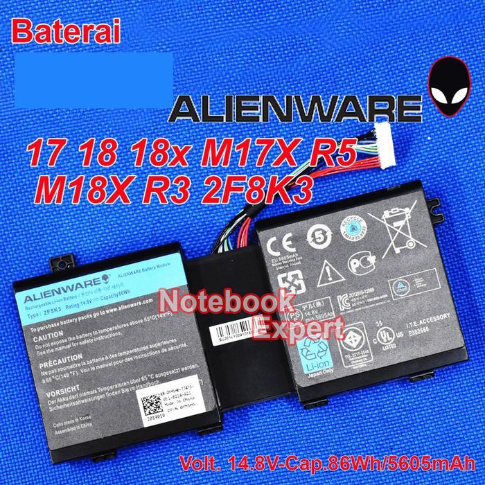 Baterai For Alienware 17 18 18X M17X R5 M18X R3 2F8K3