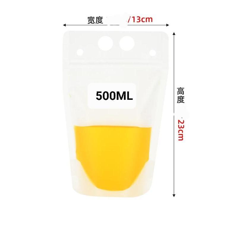 Standing Pouch Minuman Kemasan Plastik Ziplock Klip Minuman Stand Up Drink Bag 50 Pcs