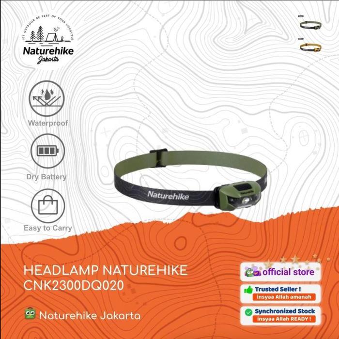 Lampu Kepala Senter Hiking Camping dengan Lampu Merah - Kuning
