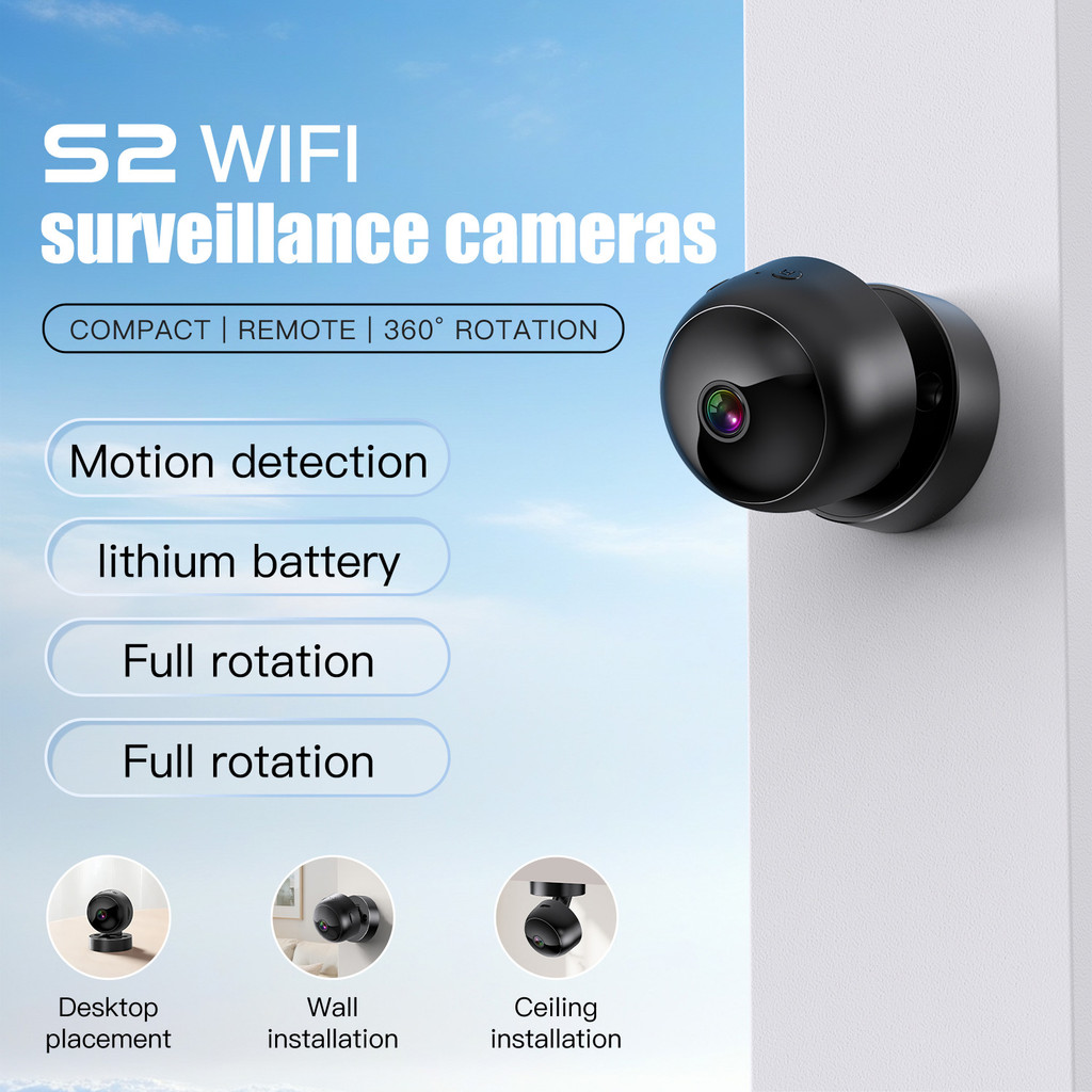 S2 Mini Camera 2.4G WiFi Wireless Security Protection Remote Monitor Camcorders Night Vision Video
