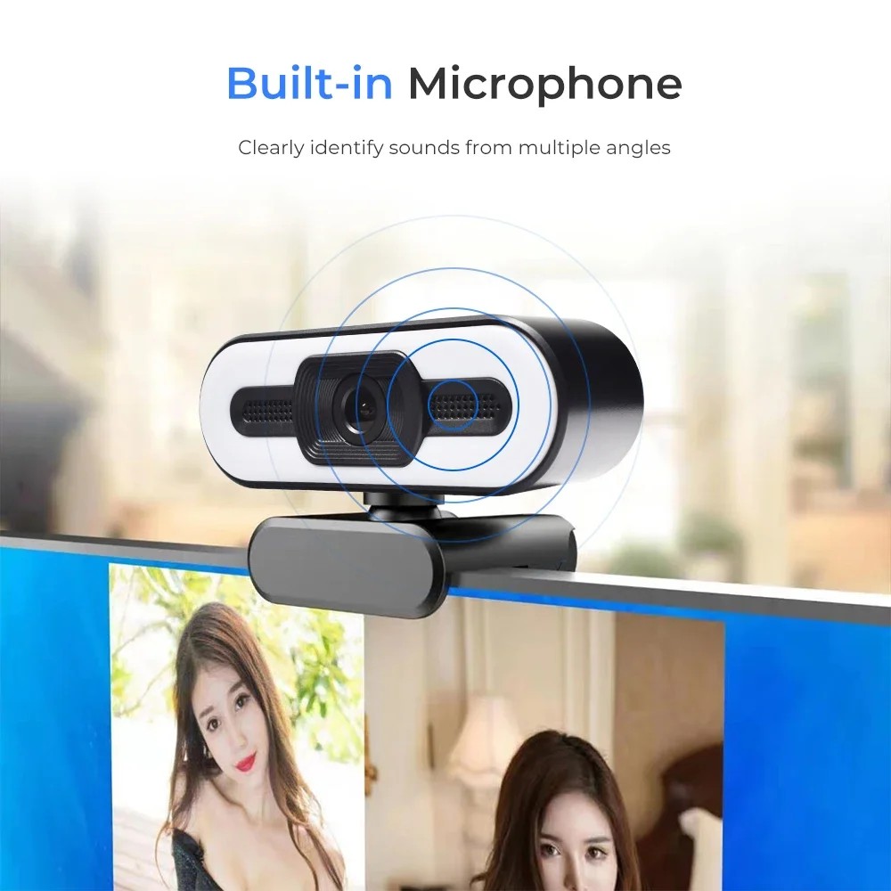 Webcam 2K mini camera web camera with microphone web camara for pc 1080p webcam mini pc camera focus