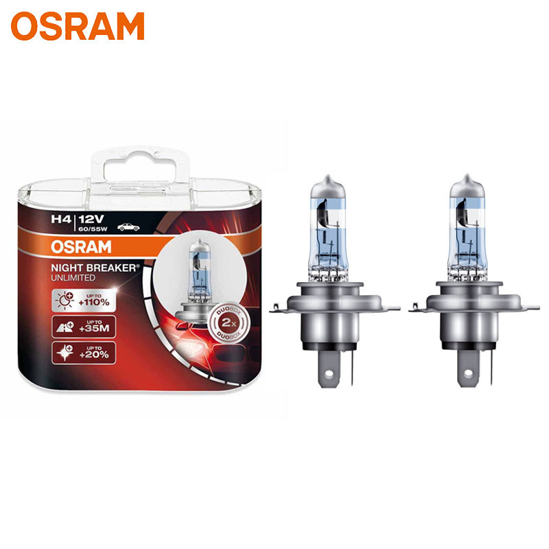 OSRAM Night Breaker Unlimited H4 9003 HB3 64193NBU Halogen 12V 60/55W