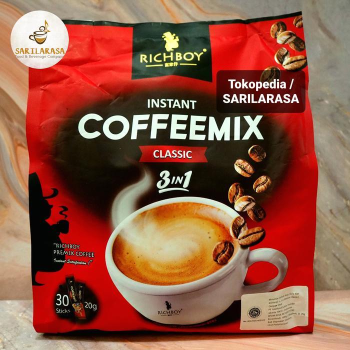 Eceran SACHET Richboy Coffeemix Classic 3in1 Coffee, Minuman Kopi 3in1
