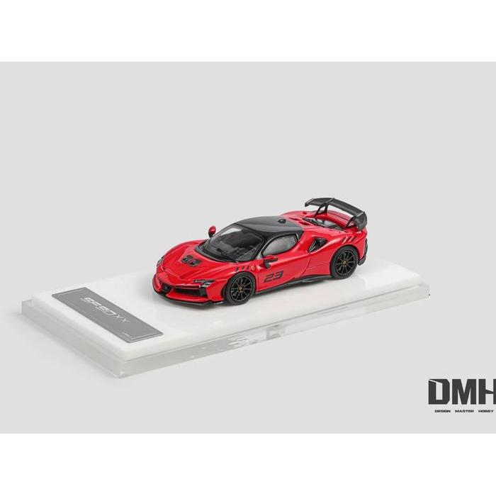 DMH 1/64 Ferrari SF90 XX Stradale - Diecast Mobil Mainan Miniatur