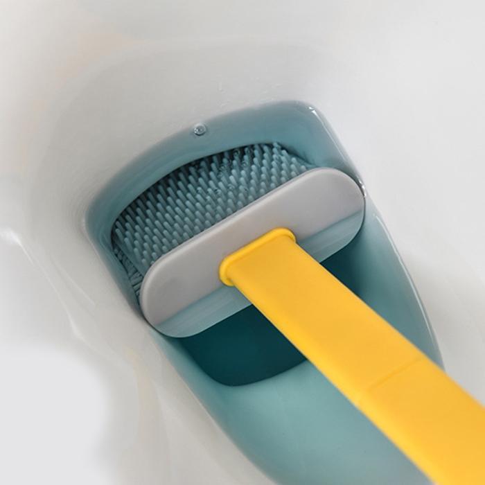 Inaso Sikat Kamar Mandi Sikat Toilet Silikon Sikat WC Pembersih kamar Mandi HRD320