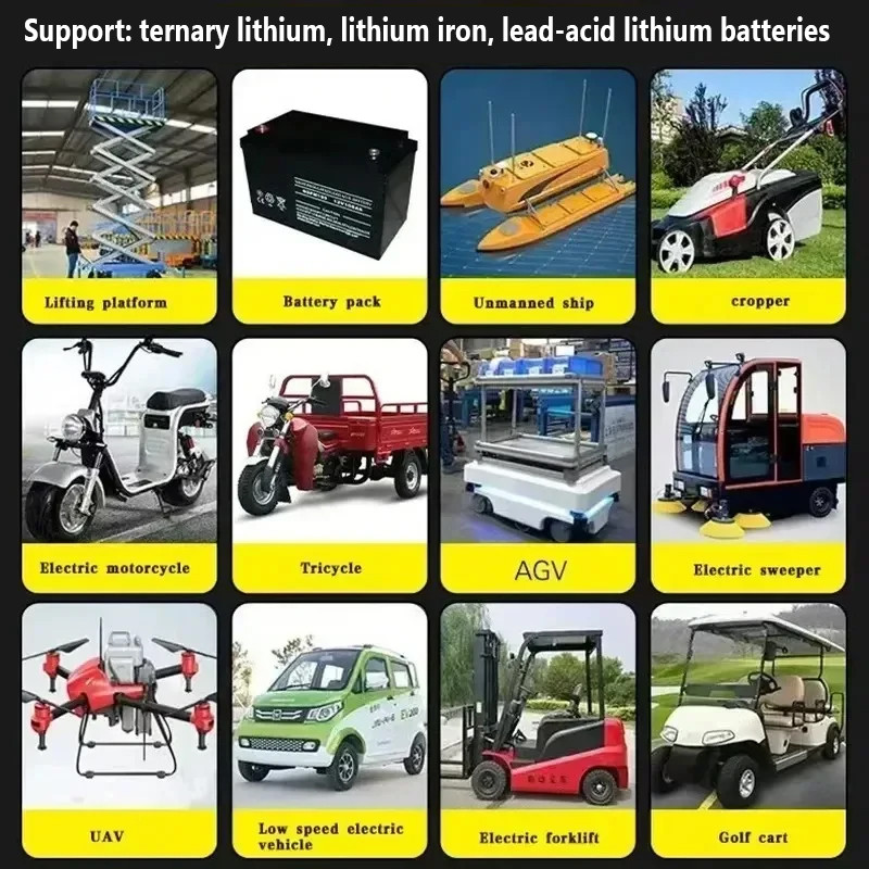 72V 20S 84V Smart Lifepo4 Battery Charger 110V-220V 5A 8A 10A 12A 15A 20A High Power Charger For
