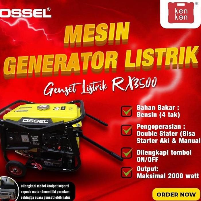 Mesin Genset Jenset Listrik 2000watt Doubel Stater / Generator listrik