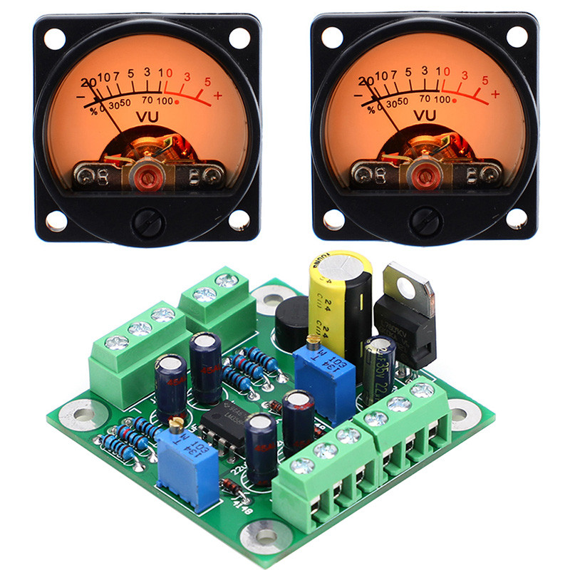 Free Postage VU Level Audio Meter Driver Board + 2pcs VU Meter With