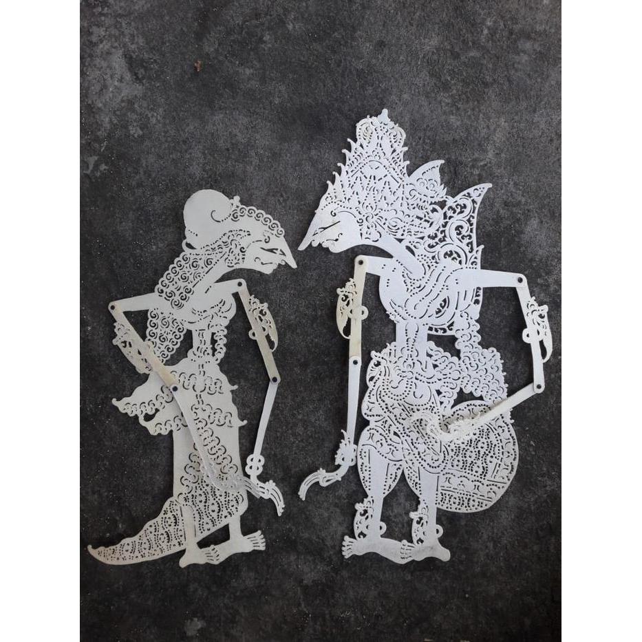 Wayang Kulit Mahar Rama Shinta 30 cm Natural
