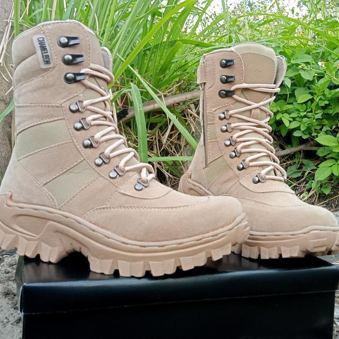 sepatu pdl 511 cream taktikal kejalapangan 8inc