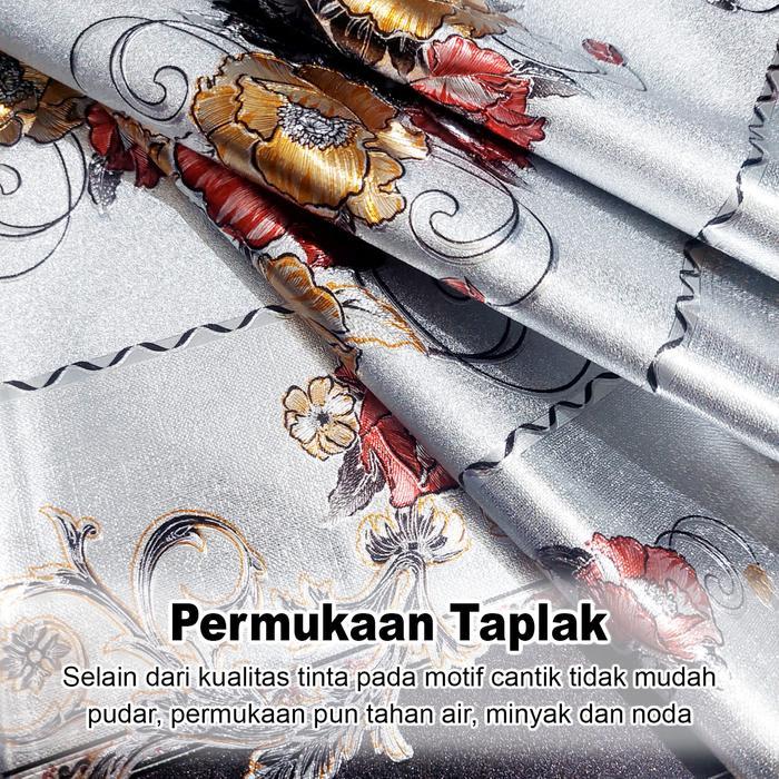 Organizer Taplak Meja Meteran Motif 3D Elegan / Taplak Meja Meteran Lebar 50cm Custom Panjang /