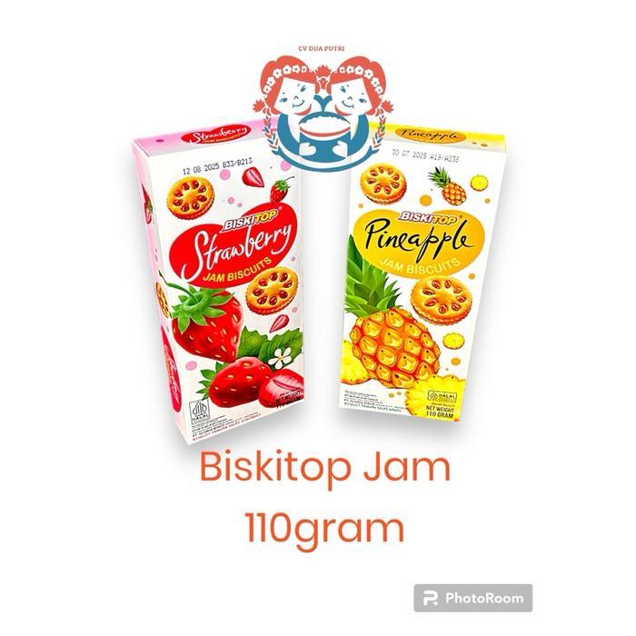 QUALITY Biskuit Slai Olai Biskitop 110gram (Kemasan DUs isi 24) Selai Rasa Nanas dan Strawberry