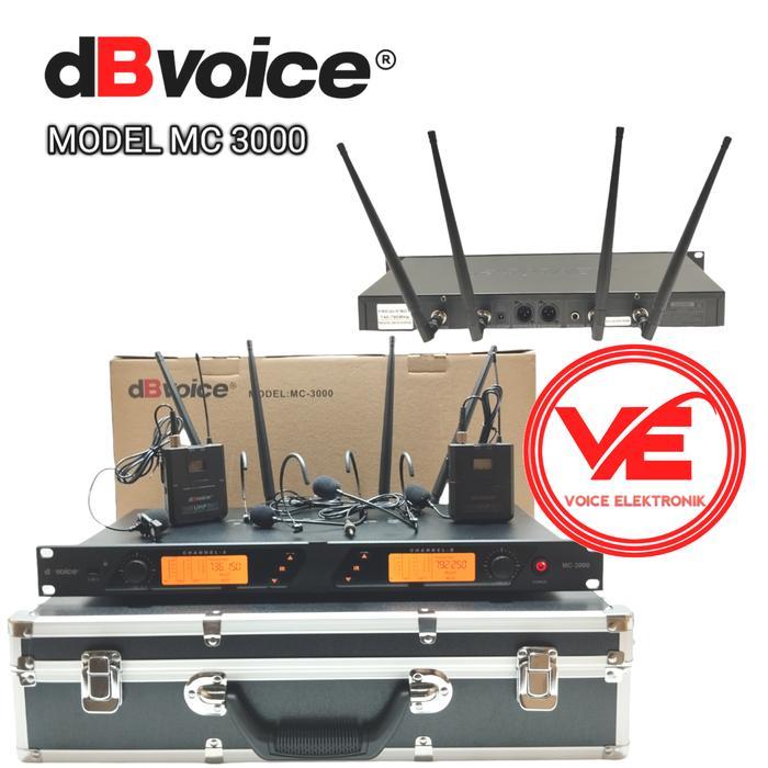 Mic Wireless Dbvoice Mc 3000 2 Headset 2 Jepit Mic
