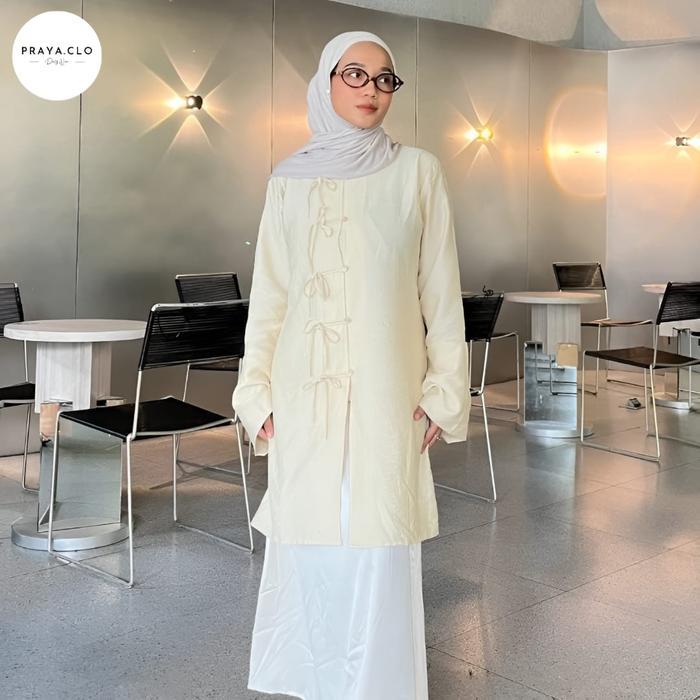 Praya.Clo - Yuki Tunik Polos Atasan Polo Linen Full Kancing Pasti Promo