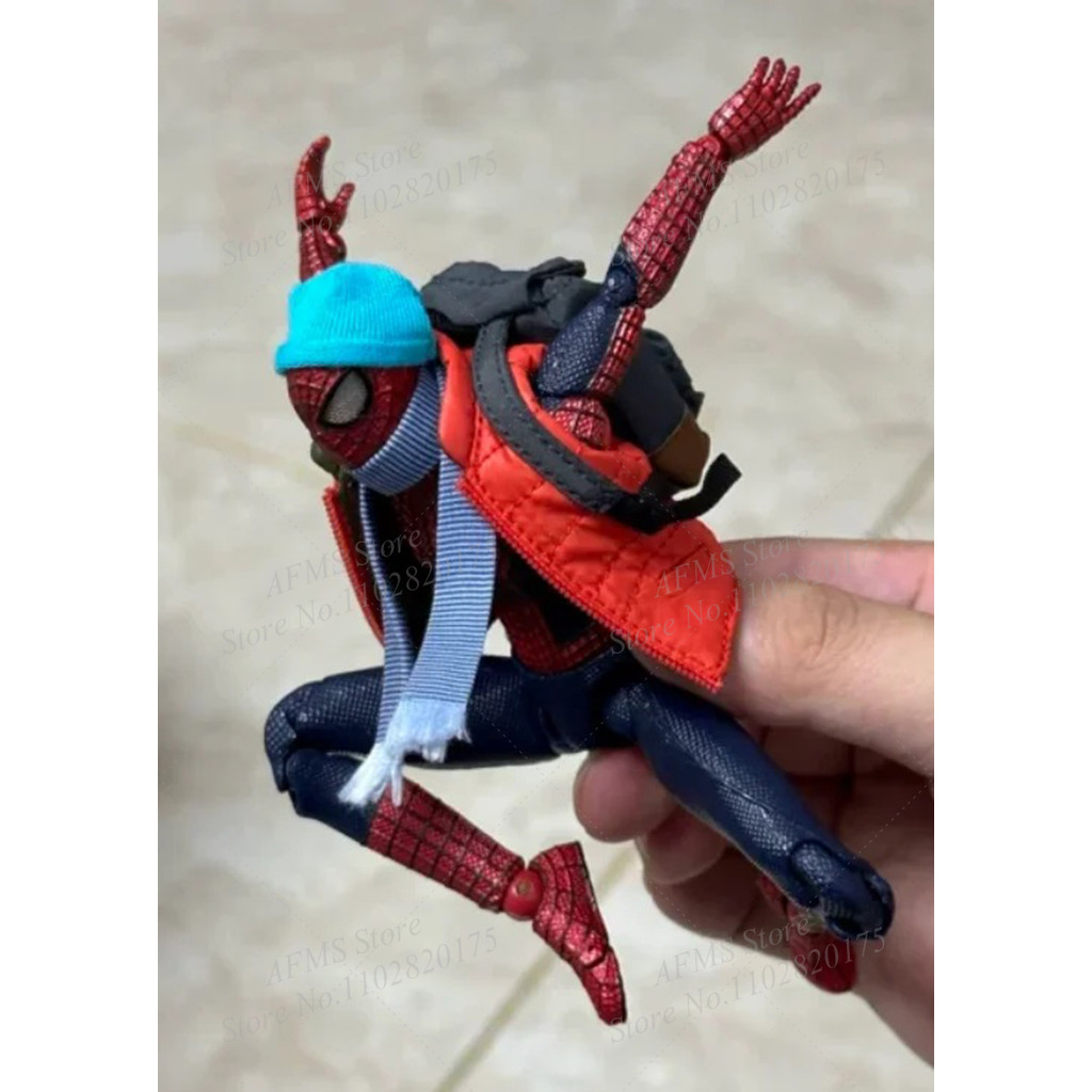 1/12 Men Soldier Spider Boys Vest Jacket Pants Parallel Universe Miles Peter Parker Clothes Set For