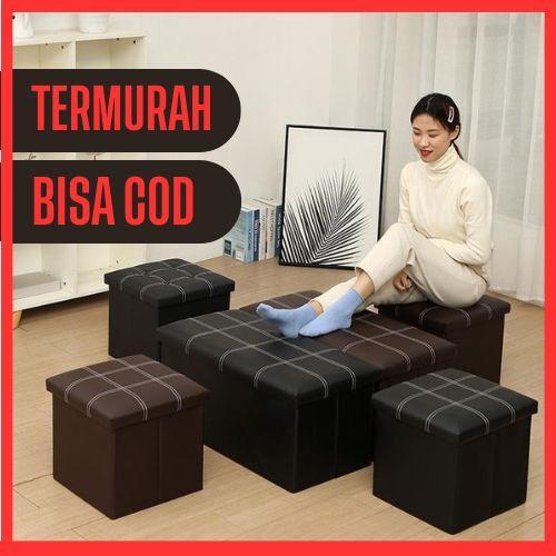 (Lokal) Storage Box Sofa Lipat Kotak Penyimpanan Bangku Kursi Box Penyimpanan Barang Bangku