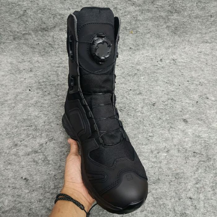 Sepatu PDL SALOMON SWIVEL ROPE 8 BOOTS Black Tactical / Sepatu PDL Salomon Hitam Tali Putar