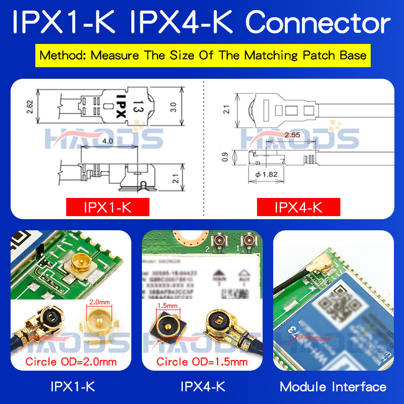 5PCS IPX to SMA Connector Cable SMA Male to uFL/u.FL/IPX to SMA Female RF1.13 RF Coaxial WIFI