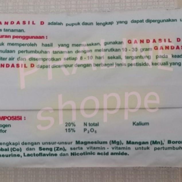 BISA COD Pupuk Daun Gandasil D 500 gram Besar
