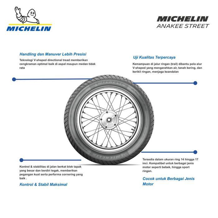 Cuci Gudang Michelin Ban Motor Anakee Street 110-80 R14 - Ban Tubeless